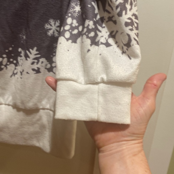 Christmas off the shoulder sweater. USA size 10. (Fit a large) - Picture 3 of 7